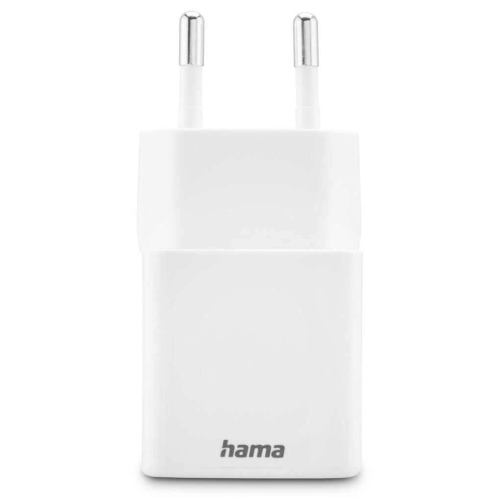Hama Fast Charger 1x USB-C PD 1x USB-A QC Mini Charger 20 W White