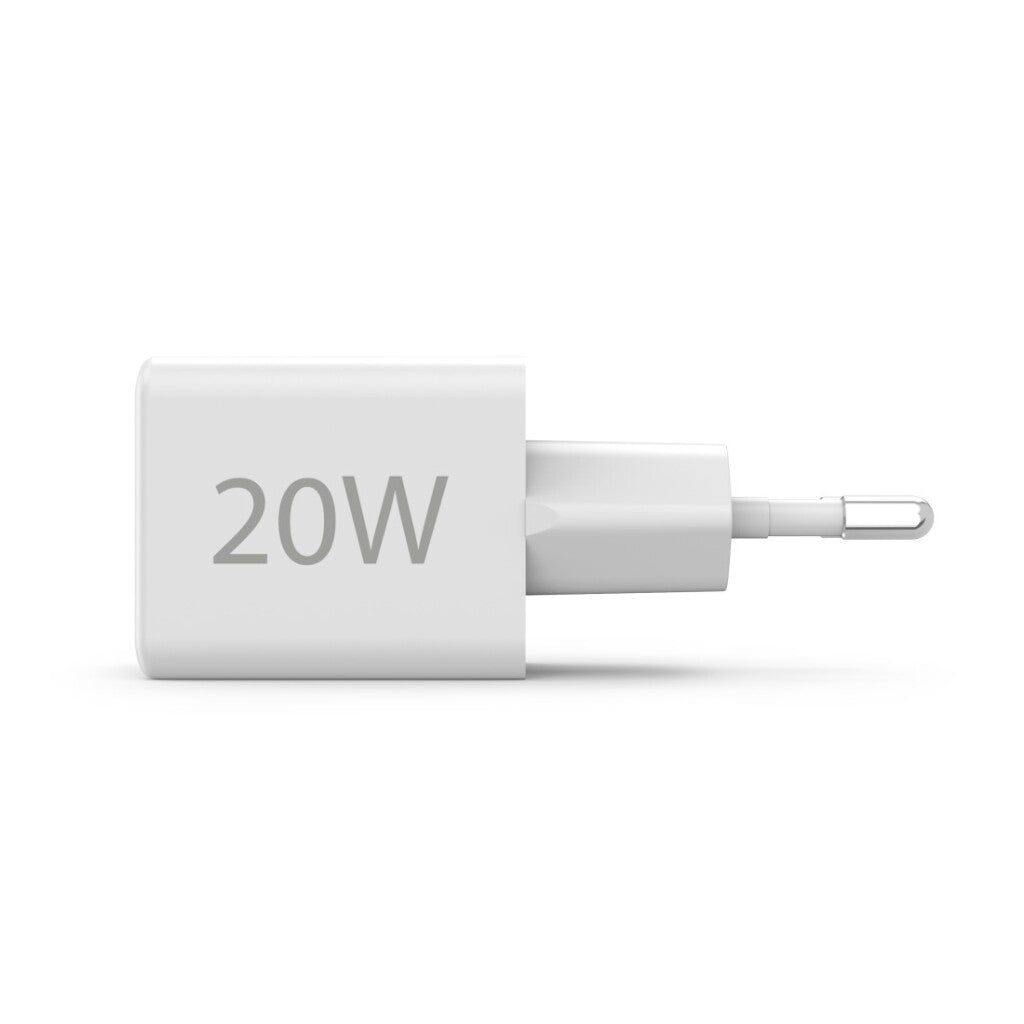 Hama Fast Charger 1x USB-C PD 1x USB-A QC Mini Charger 20 W White