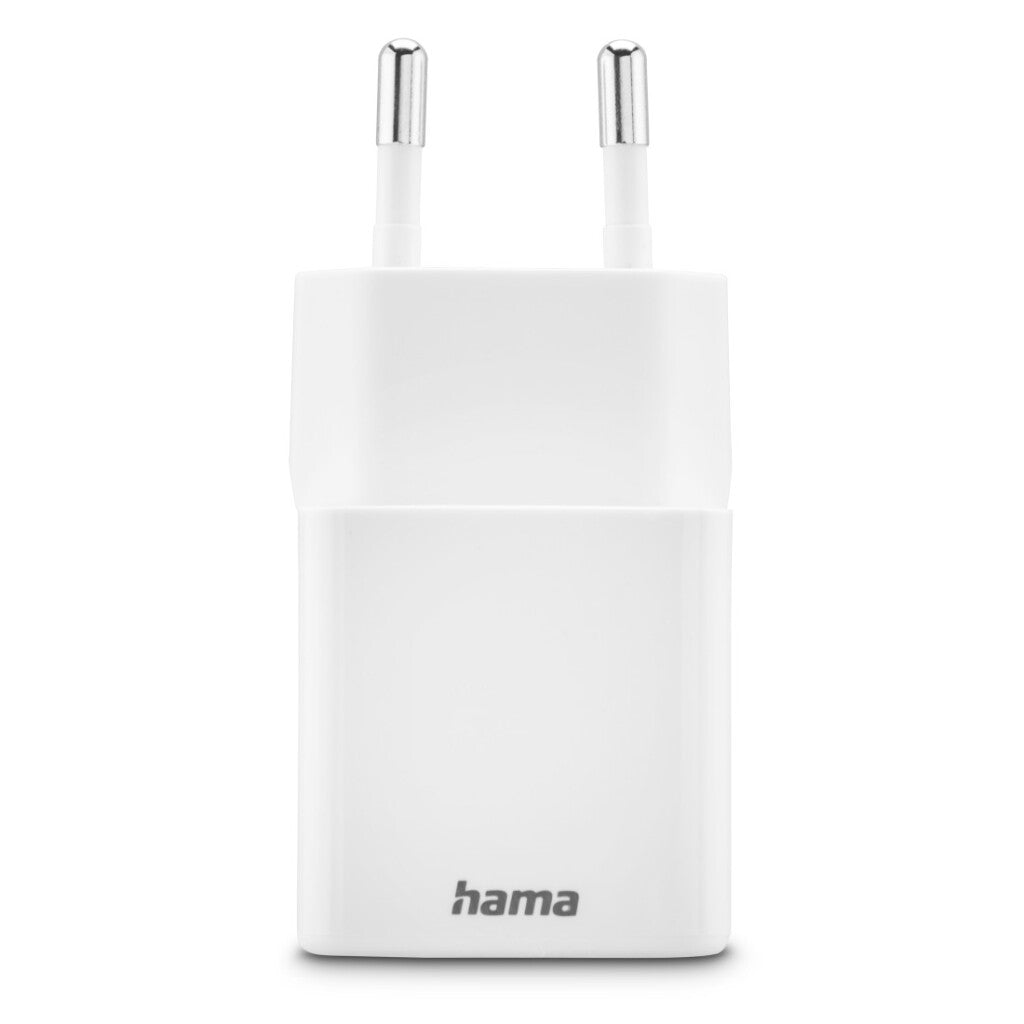 Hama Fast Charger 1x USB-C PD 1x USB-A QC Mini Charger 30 W White