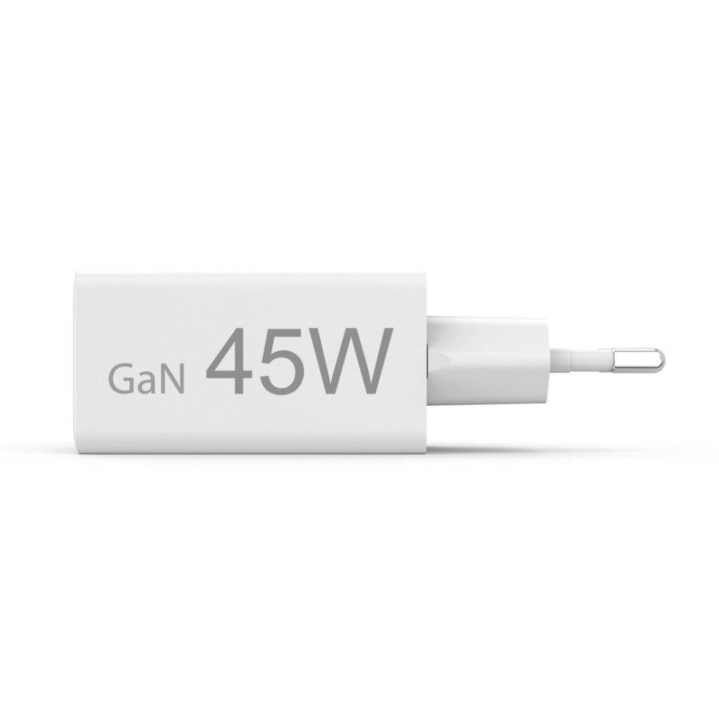 Hama Fast Charger 1x USB-C PD 1x USB-A QC Mini Charger 45 W White