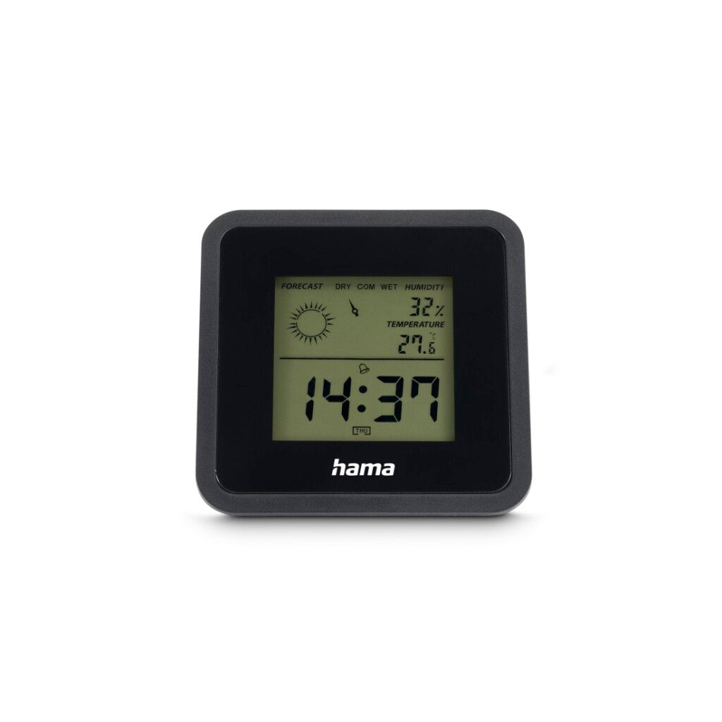 Hama Borneo Digital Thermometer and Hygrometer Black