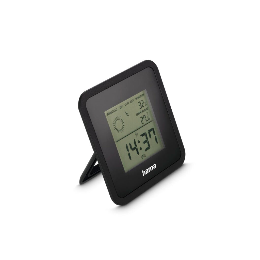 Hama Borneo Digital Thermometer and Hygrometer Black
