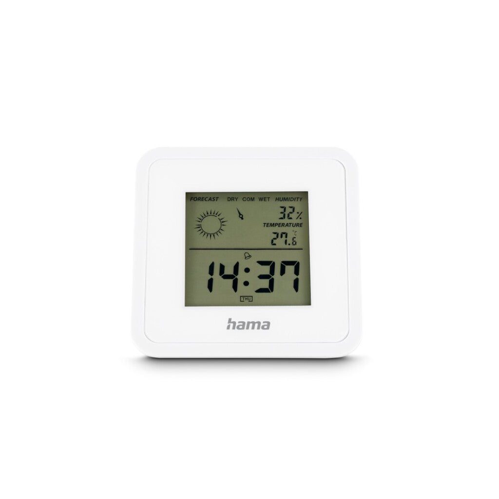 Hama Borneo Digital Thermometer and Hygrometer White