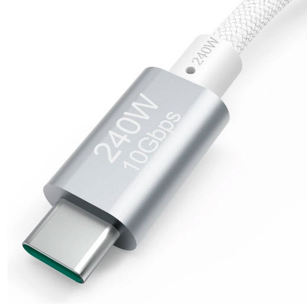 Hama USB-C Charging Cable Full-Featured USB 3.2 GEN2 10Gbit/s 150 cm White/Aluminum - Durable Fast Charging Cable