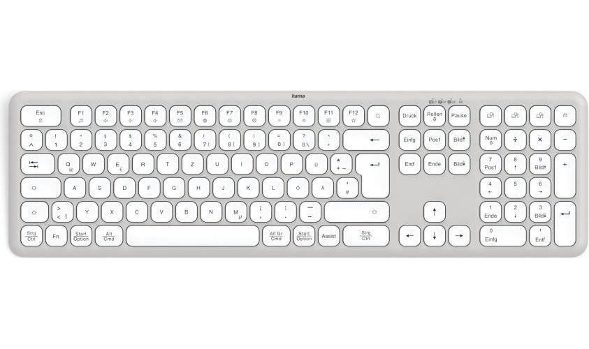 Hama Multi-Device-Tastatur WK-550 kabellos Funk u. Bluetooth WS QWERTZ (00173064) afbeelding 1