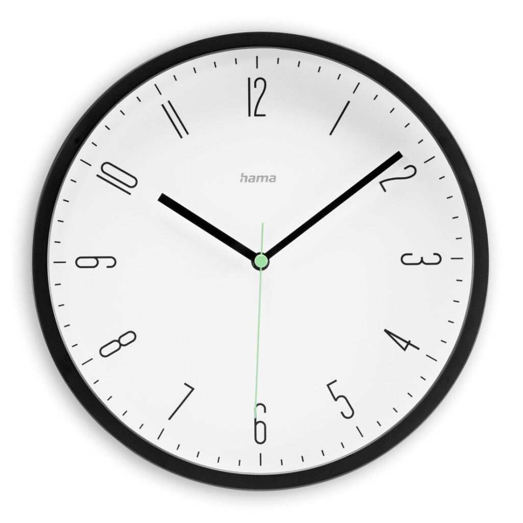 Hama Wall Clock Capri 25 cm Black/White Quartz