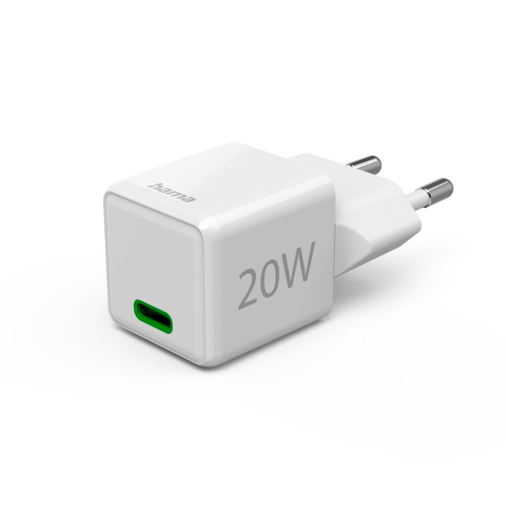 Hama Fast Charger USB-C PD/Qualcomm® Super-Mini-Charger 20 W White