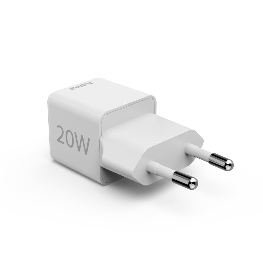 Hama Fast Charger USB-C PD/Qualcomm® Super-Mini-Charger 20 W White