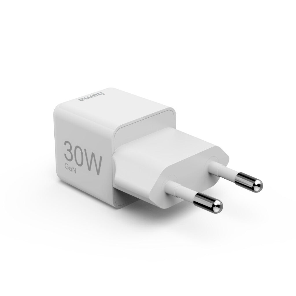 Hama Fast Charger 30W USB-C PD/QC/GaN White