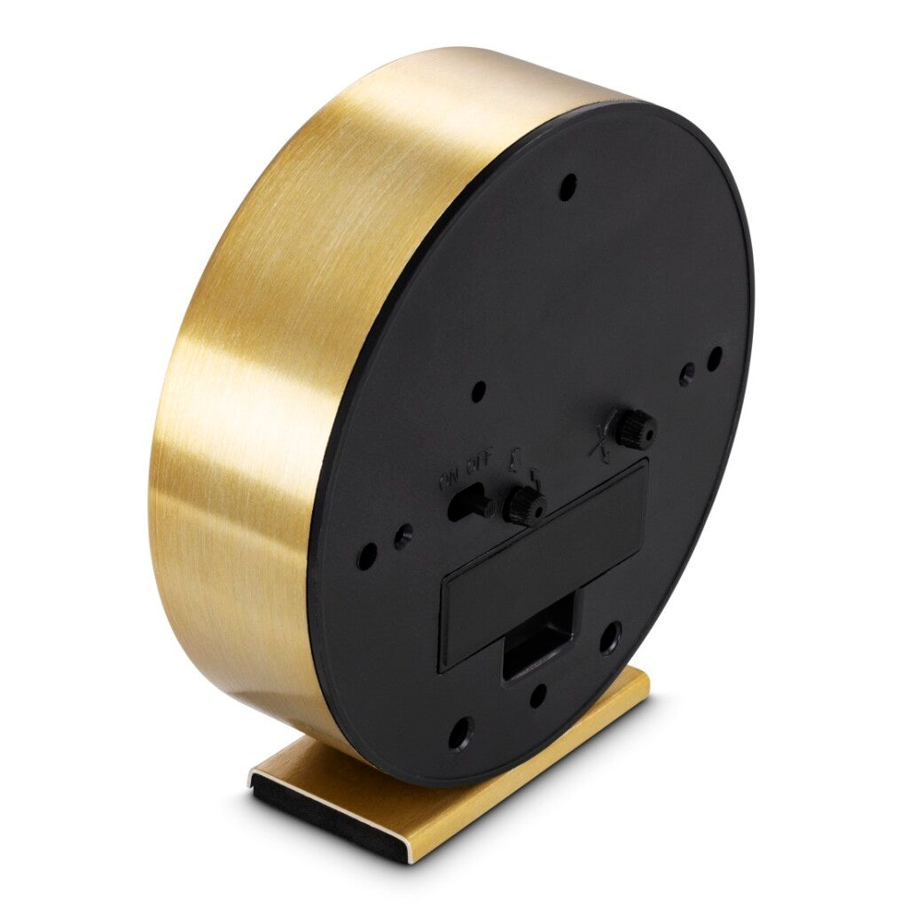 Hama Skye Alarm Clock Analog Silent Gold/White - No Ticking