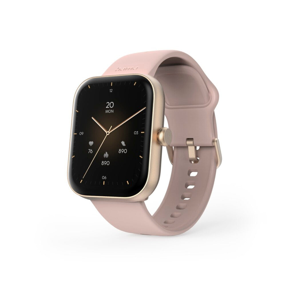 Hama Smartwatch 5000 Phone Function Sleep Analysis Waterproof 1.65 Inch Rose - Fitness Watch with 100 Sports