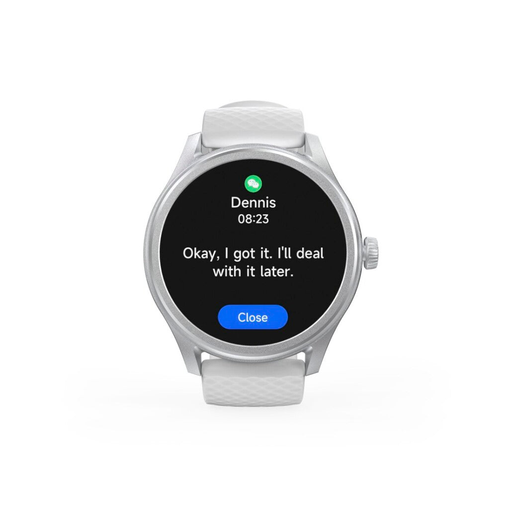 Hama Smartwatch 5010 Round Sleep Monitoring Waterproof 1.38 Inch Silver/Gray - Fitness Watch with Phone Function