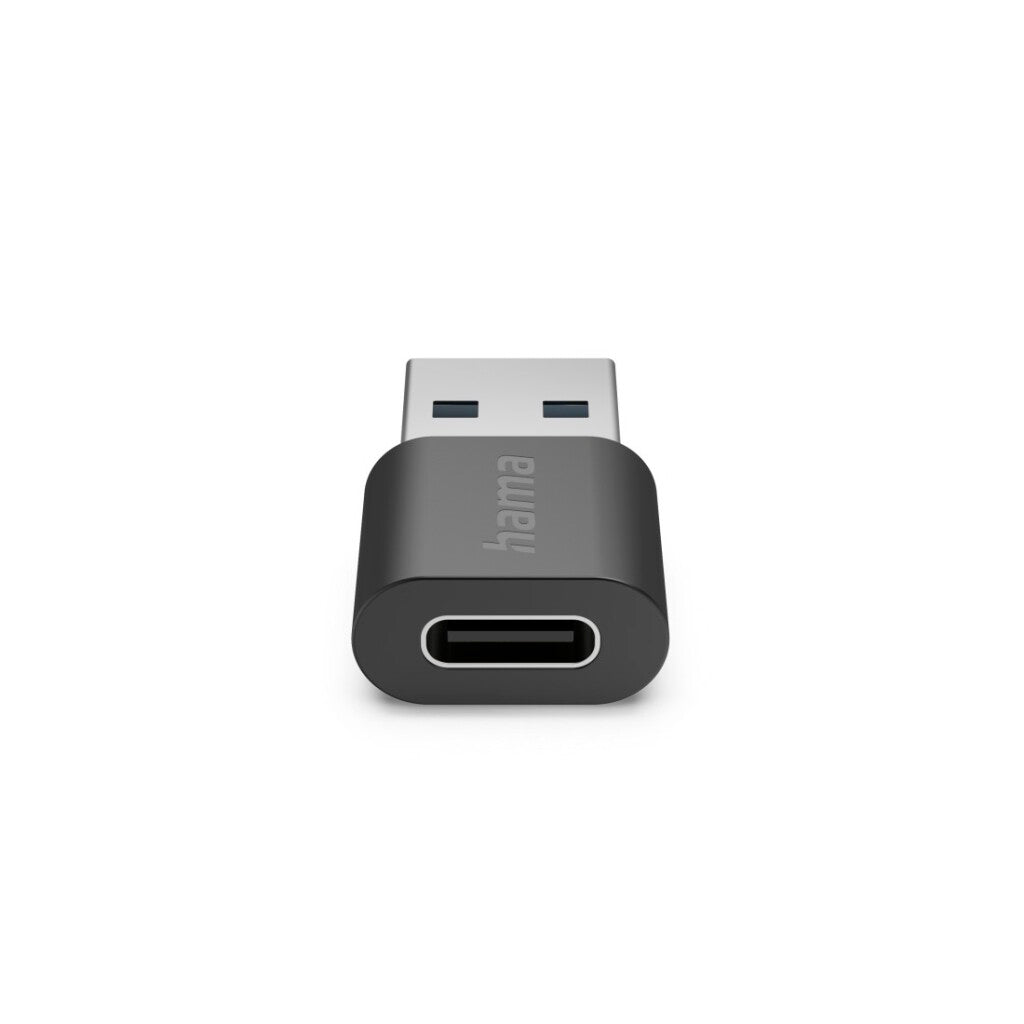 Hama USB Adapter USB A Plug to USB C Connection USB 3.2 GEN2 10 Gbit/s Black