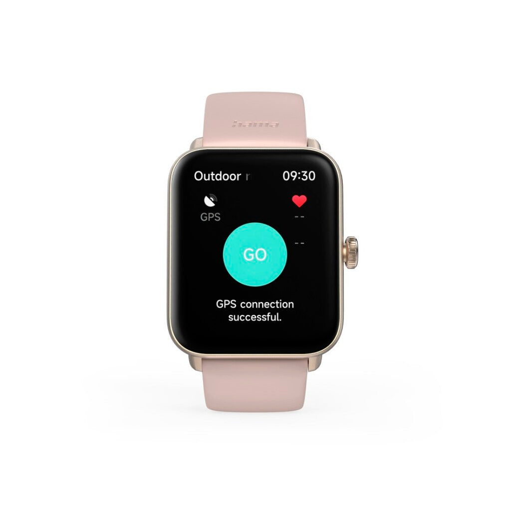 Hama Smartwatch 6010 GPS Waterproof 1.65 Inch TFT Display Phone Function Rose