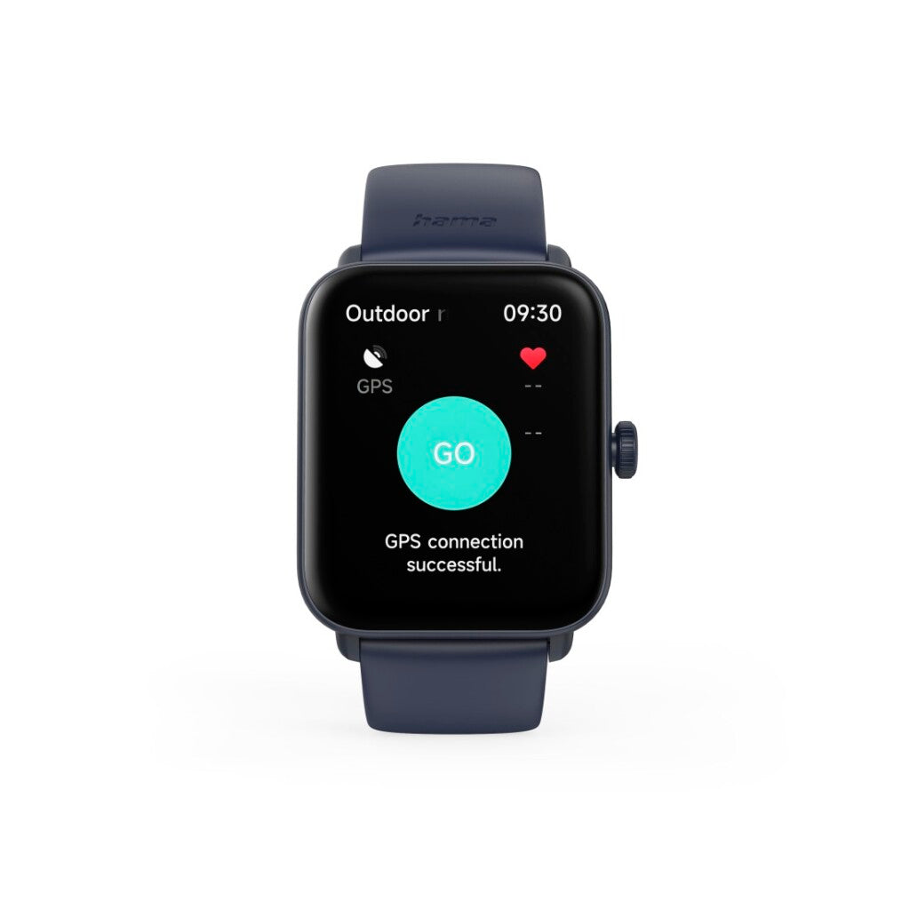 Hama Smartwatch 6010 GPS Waterproof 1.65 Inch TFT Display Phone Function Black