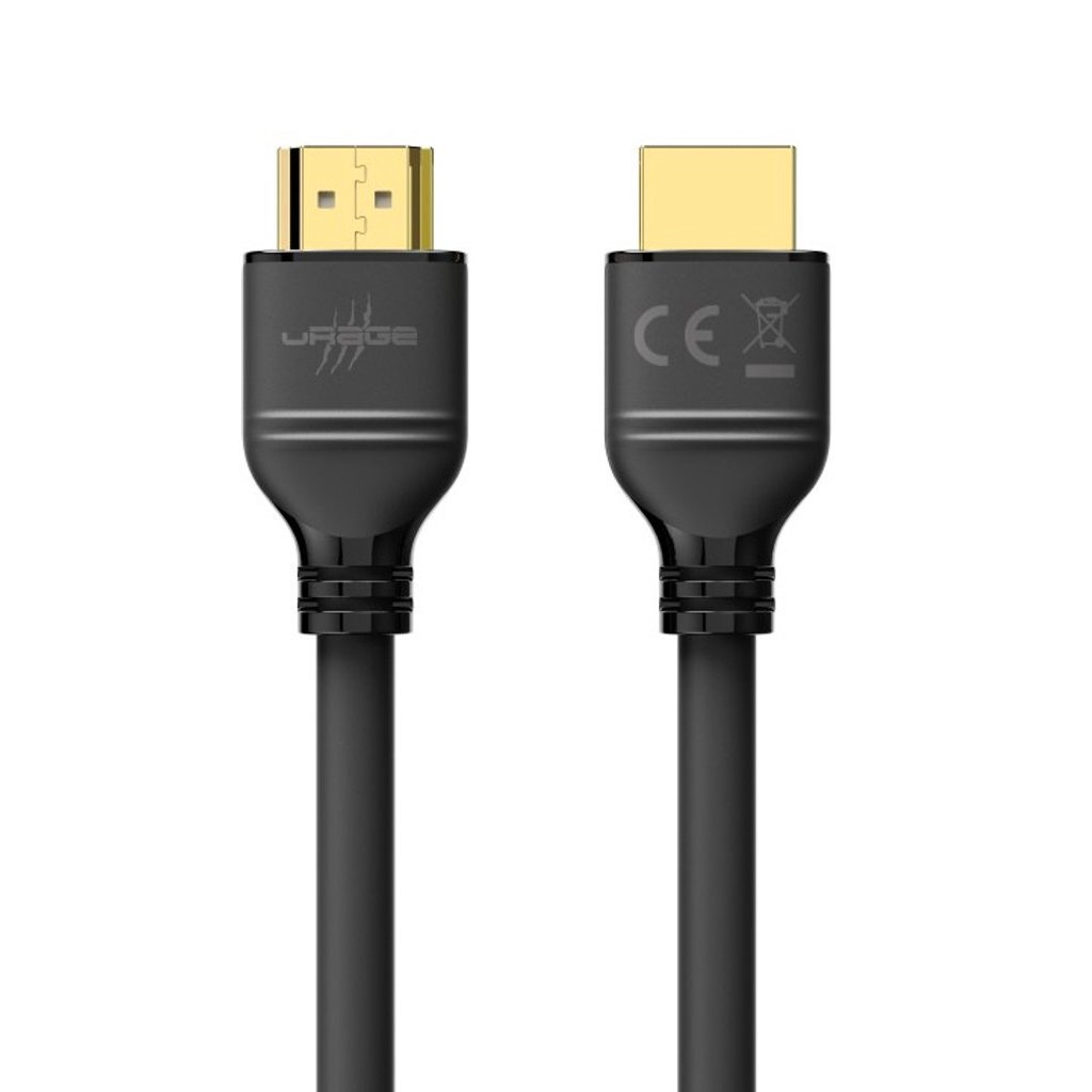 uRage Ultra High-Speed HDMI Cable 8K 2 m Black/Gold-Plated