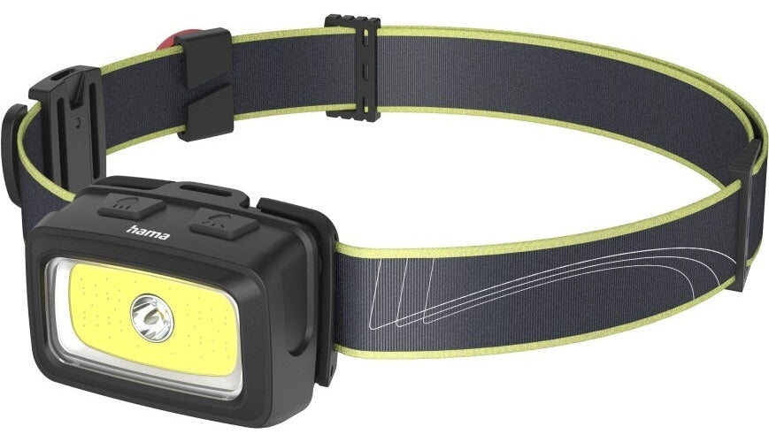 Hama LED-Stirnlampe HL350 Batterien COB Kopflampe Warnlicht Pfeife 7 (00228616) afbeelding 1