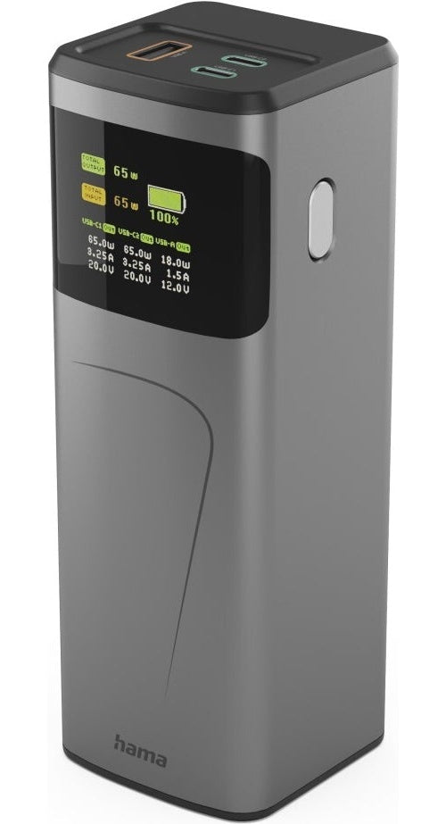 Hama Power Pack High Power, 65 W, 20000 mAh, 2x USB-C, USB-A, Schnellladen (00201741) afbeelding 1
