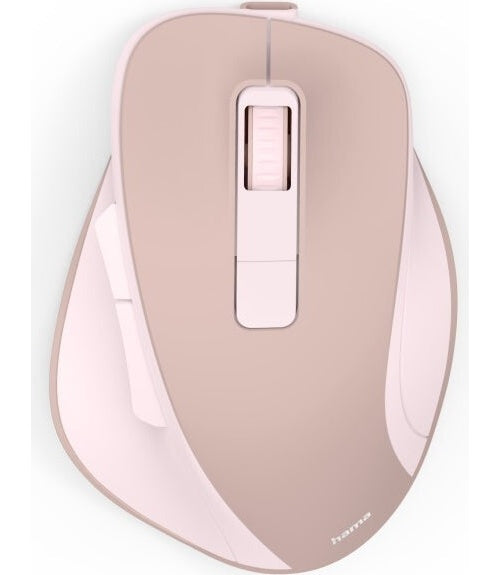 Hama Funkmaus WM-500, ergonomisch, 6 Tasten, ohne Klickgeräusch, Akku, Rosa (00173085) afbeelding 1