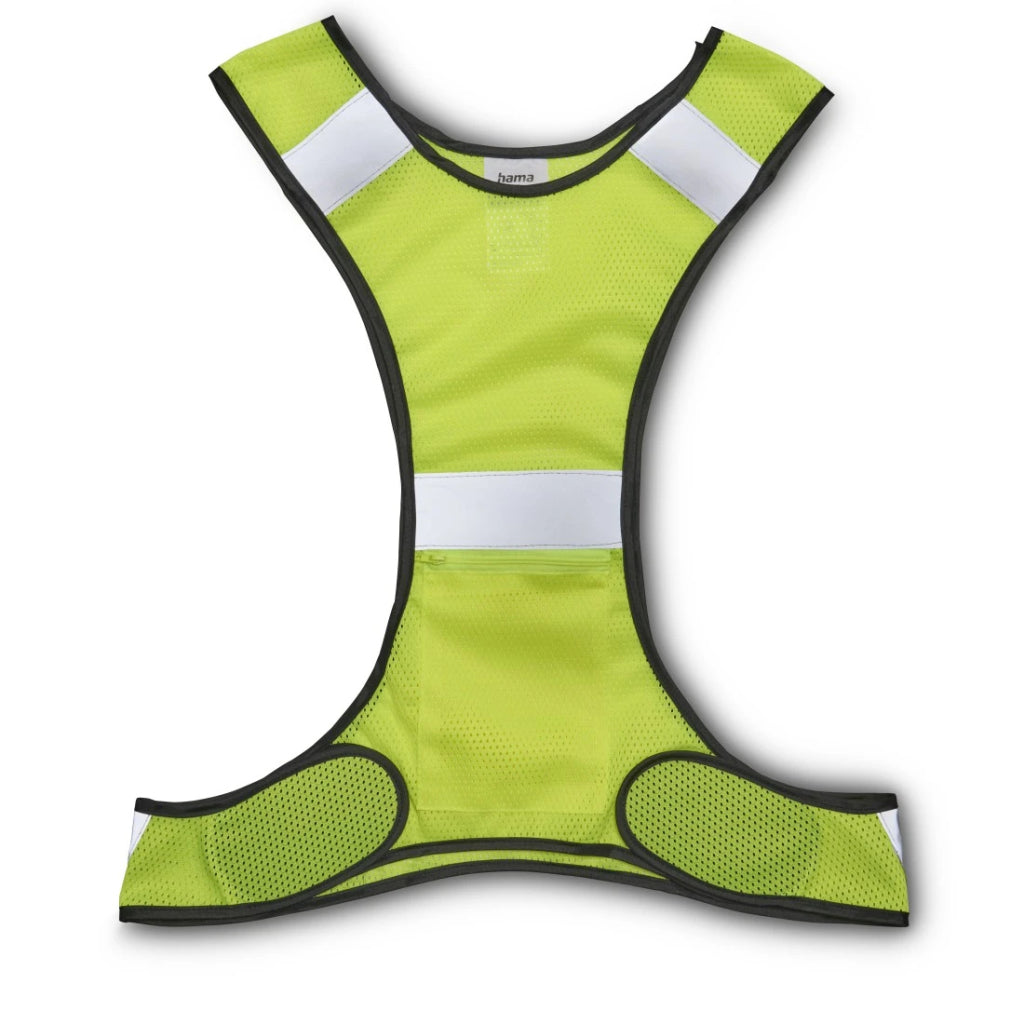Hama Reflective Vest Neon Yellow - Light Reflective Vest for Cycling and Outdoor Activities - Universal Size