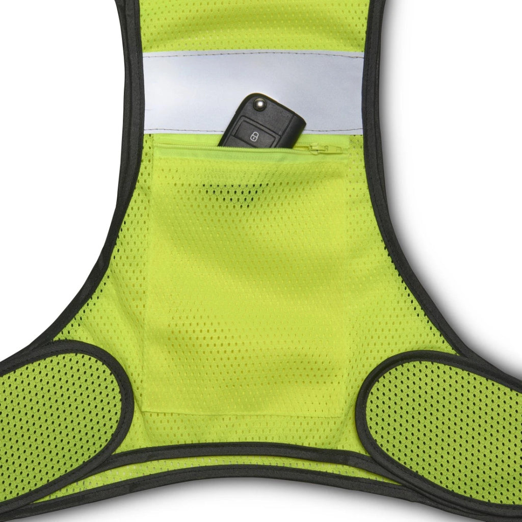 Hama Reflective Vest Neon Yellow - Light Reflective Vest for Cycling and Outdoor Activities - Universal Size