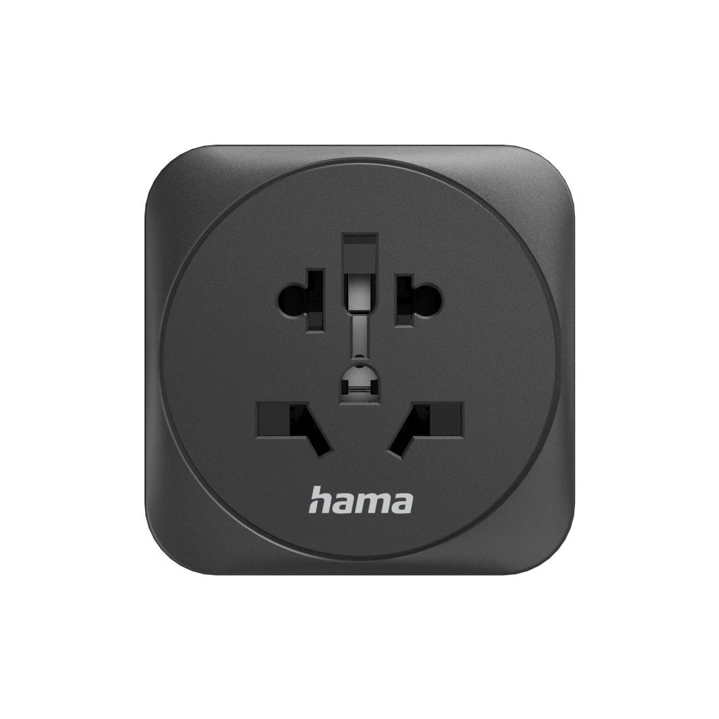 Hama Travel Adapter Type E/F 3-pin EU 1x USB-C 1x USB-A PD 20W Black