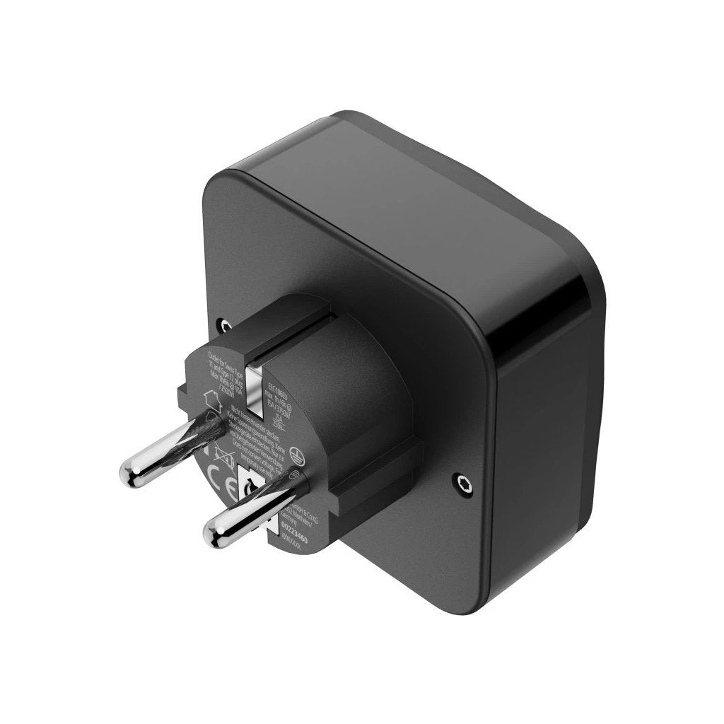 Hama Travel Adapter Type E/F 3-pin EU 1x USB-C 1x USB-A PD 20W Black