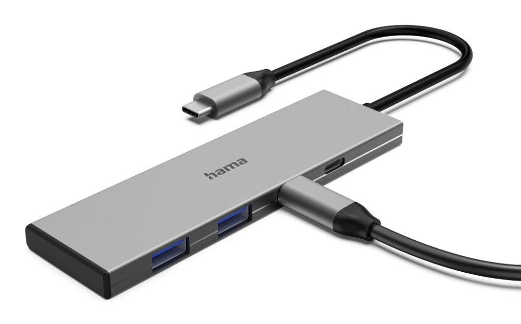 Hama USB-C Hub 4 Ports 2x USB-A 2x USB-C USB 3.2 Gen2 10 Gbit/s PD Aluminum