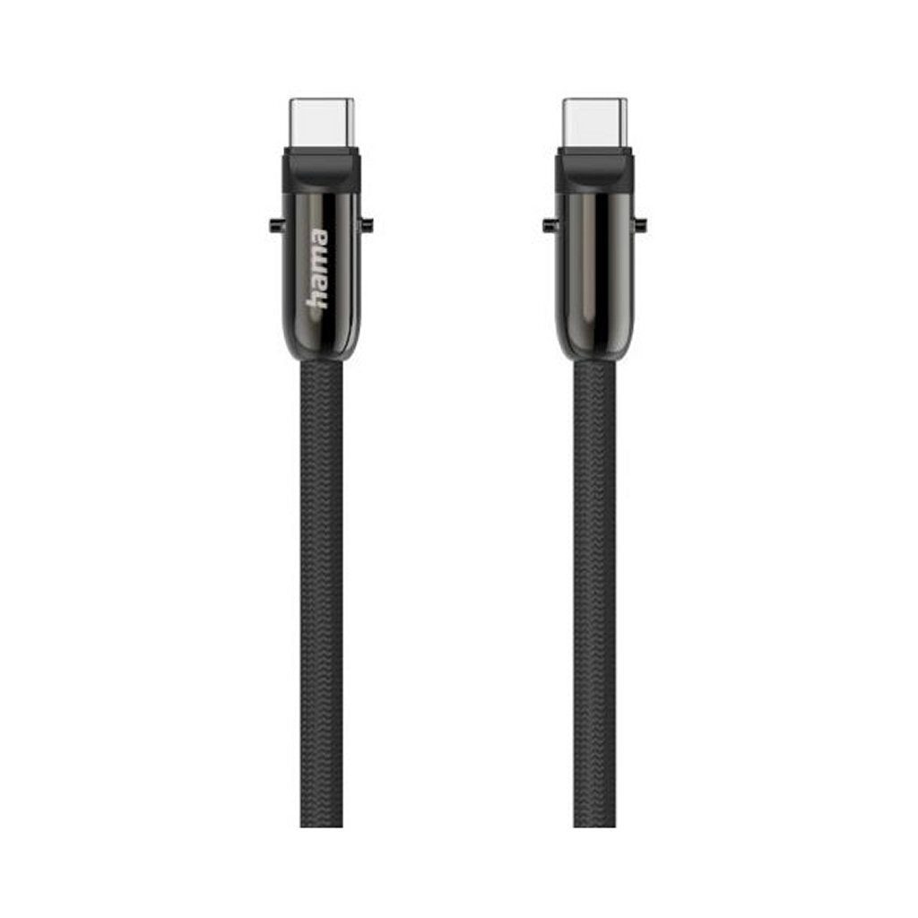 Hama USB-C Cable & Phone Strap 120 cm Black