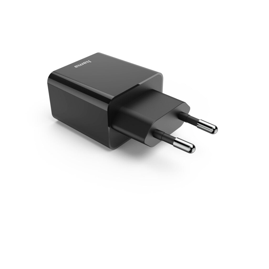 Hama Fast Charger USB-C PD 20W Black - Power Delivery Adapter for Smartphones