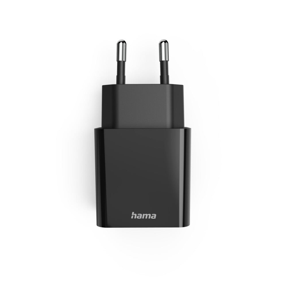 Hama Fast Charger USB-C PD 20W Black - Power Delivery Adapter for Smartphones