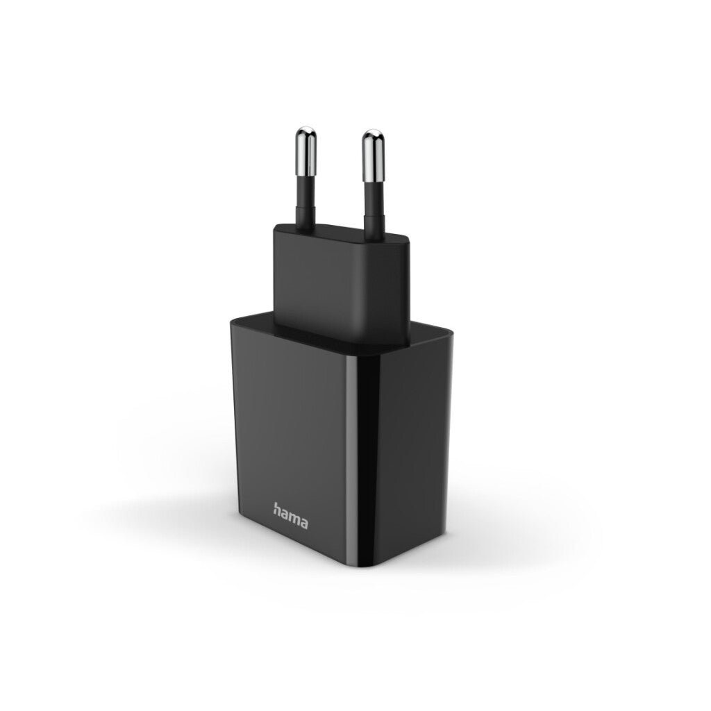 Hama Fast Charger USB-C PD 20W Black - Power Delivery Adapter for Smartphones