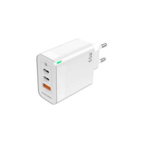 PEDEA Schnellladegerät Triple 65W GaN USB-C (PD) USB-A, weiß (60040107) afbeelding 1