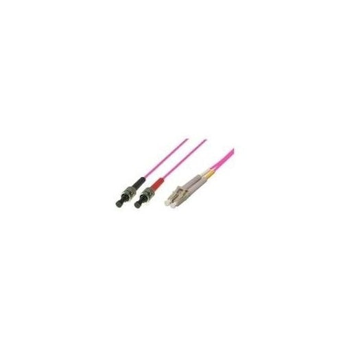 LWL Patchkabel, 50/125 µm, OM4-Faser, 2x ST Stecker/LC Duplex Stecker, türkis, 10,0 m (39885410) afbeelding 1