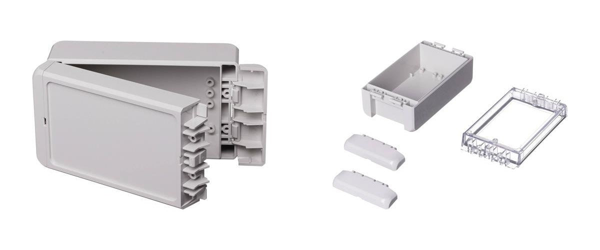 BOPLA Wand-Gehäuse, Installations-Gehäuse Polycarbonat Licht-Grau (RAL 7035) 80 x 151 x 60 96013125 (96013125) afbeelding 1