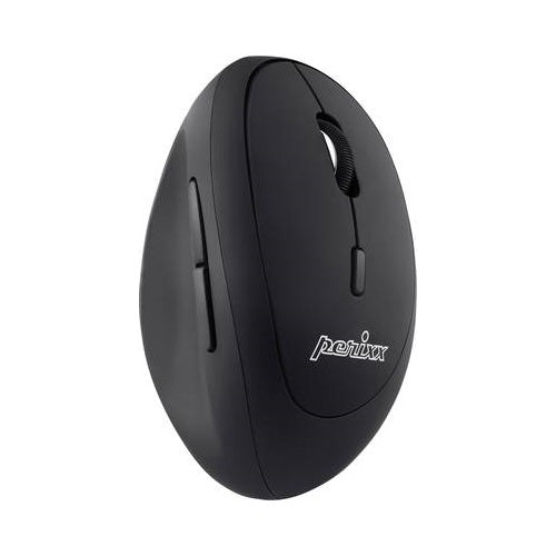 Perixx PERIMICE-719 - Größe S - Maus - ergonomisch - Für Rechtshänder - optisch - 6 Tasten - kabellos - 2.4 GHz - kabelloser Empfänger (USB) - Schwarz afbeelding 1