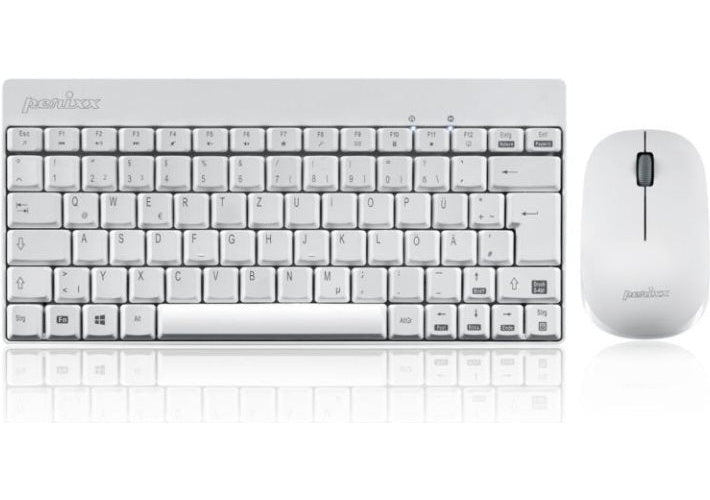 Perixx PERIDUO-712 - Tastatur-und-Maus-Set - kabellos - 2.4 GHz - QWERTZ - Deutsch - weiß afbeelding 1