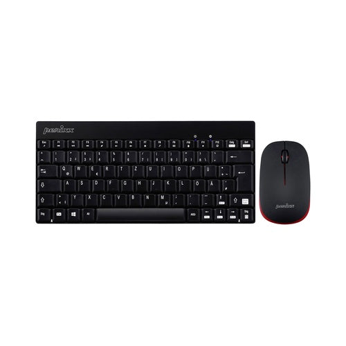 Perixx | Wireless Mini Keyboard And Mouse Set | PERIDUO-712 DE B - 2.4GHz Compact USB Receiver | Black afbeelding 1