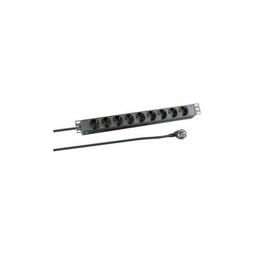 EFB-Elektronik 19- 1HE Steckdosenleiste 9 x CEE 7/3 ohne Schalter, im Kunststoffprofil, schwarz Hersteller: EFB Elektronik (EK622DE.1) afbeelding 1