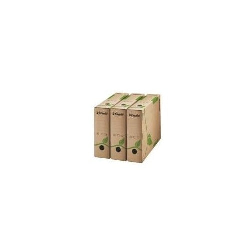 Esselte Archiv-Schachtel ECO, DIN A4, braun (B)80 mm aus 100% recycelter Pappe, zu 100% wiederverwertbar, - 25 Stück (623916) - 4049793038520 - image 1