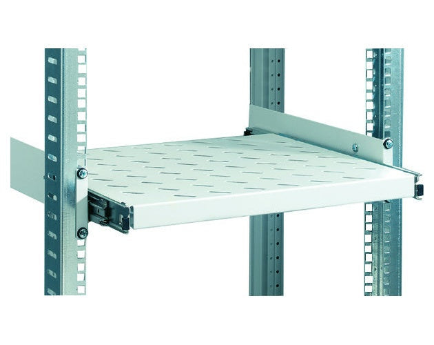 SCHÄFER 48,30cm (19") Fachboden, 2 HE, 400 mm tief, Festeinbau, lichtgrau RAL 7035 Der Fachboden kann in alle Racks mit einer 482,6 mm (19")-Ebene eingebaut werden. Abmessung 482,6 mm x 2 HE x 400 mm (6750000) afbeelding 1