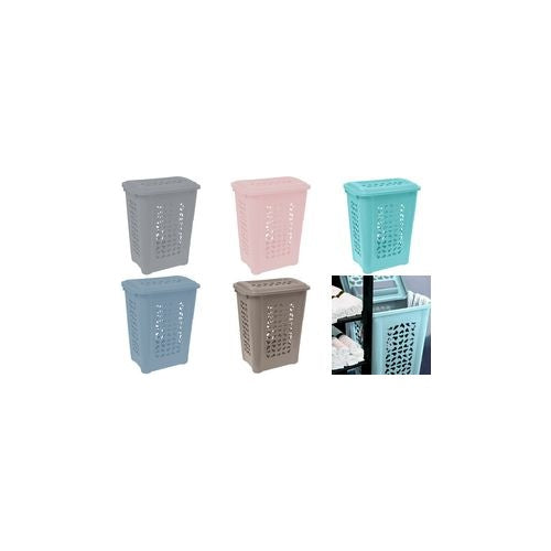 Keeeper | Laundry Box With Lid Per 60 L - Compact Laundry Collector | Nordic Blue afbeelding 1
