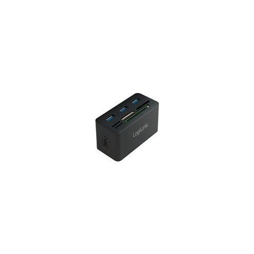 Logilink USB 3.0 Hub with All-in-One Card Reader - Hub - 3 x SuperSpeed USB 3.0 - Desktop (CR0042) afbeelding 1