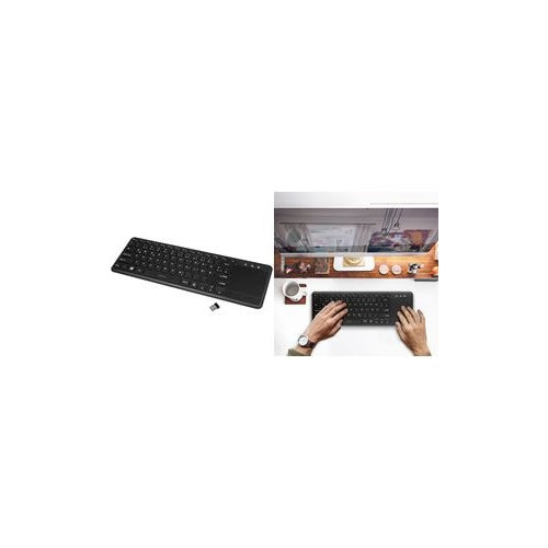 Logilink - Tastatur - mit Touchpad - kabellos - 2.4 GHz - Tastenschalter: Scissor-Key (ID0188) afbeelding 1