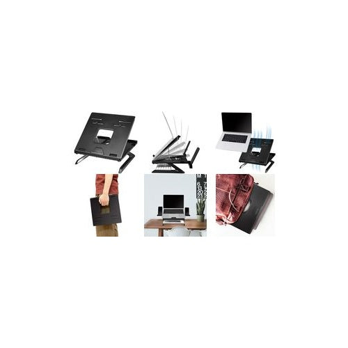 LogiLink Notebook-Ständer mit Smartphone-Halterungen schwarz, für Notebooks von 25,40 - 39,62 cm (10"-15.6"), - 1 Stück (AA0133) afbeelding 1