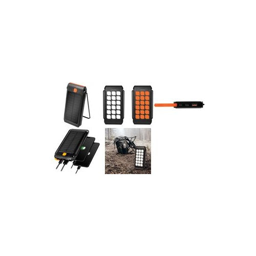 Logilink - Solar-Powerbank - flashlight - Li-Pol - 10000 mAh - 18 Watt - 3 A - PD 2.0, QC 3.0, Ultra Fast Charge - 2 Ausgabeanschlussstellen (USB Typ A, 24 pin USB-C) - auf Kabel: USB (PA0273) afbeelding 1