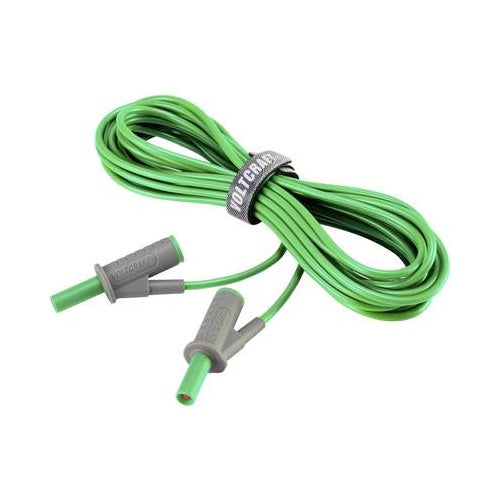VOLTCRAFT Hochflexible Sicherheits-Messleitung [Lamellenstecker 4 mm - Lamellenstecker 4 mm] 5 m Grün MSB-501 10 A (VC-8063545) afbeelding 1