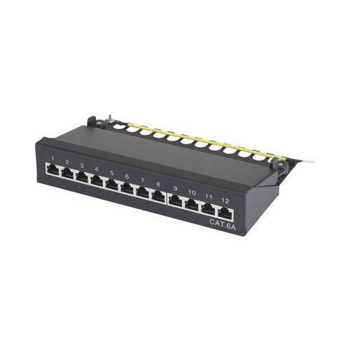 Renkforce 12 Port Netzwerk-Patchbox 25,4 cm (10") CAT 6a 1 HE (RF-3353154) afbeelding 1
