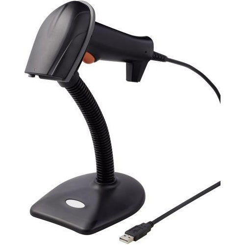Renkforce 2D Barcode-Scanner Kabelgebunden 1D, 2D Laser Schwarz Hand-Scanner USB (RF-3376032) afbeelding 1