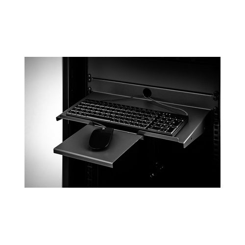 Renkforce RF-3429160 48,30cm (19")  Netzwerkschrank-Geräteboden 1 HE Geeignet für Schranktiefe: ab 300 mm Schwarz (RF-3429160) afbeelding 1